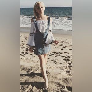 Overall Jean mini dress